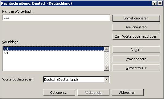 Rechtschreibpr�fung