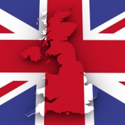 UK Map mit Union Jack