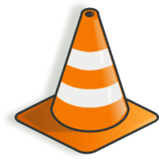 VLC Symbol ist das orange-weiße Verkehrshütchen
