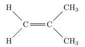 Strukturformel von Isobuten