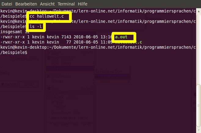 Nach dem Compilieren