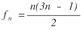 Formel für eine Fünfeckszahl n