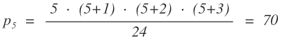 Beispiel einer Berechnung der Pentatopzahl von 5