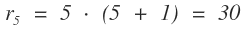 Beispiel einer Berechnung der Rechteckzahl von 5