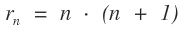Formel für eine Rechteckzahl n