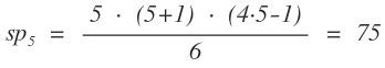Beispiel einer Berechnung der sechseckigen Pyramidalzahl von 5