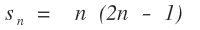 Formel für eine Sechseckszahl n