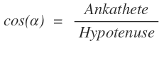 Cosinus von Alpha