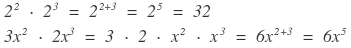 Multiplikation von Potenzen