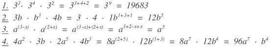 Multiplikation von Potenzen 2